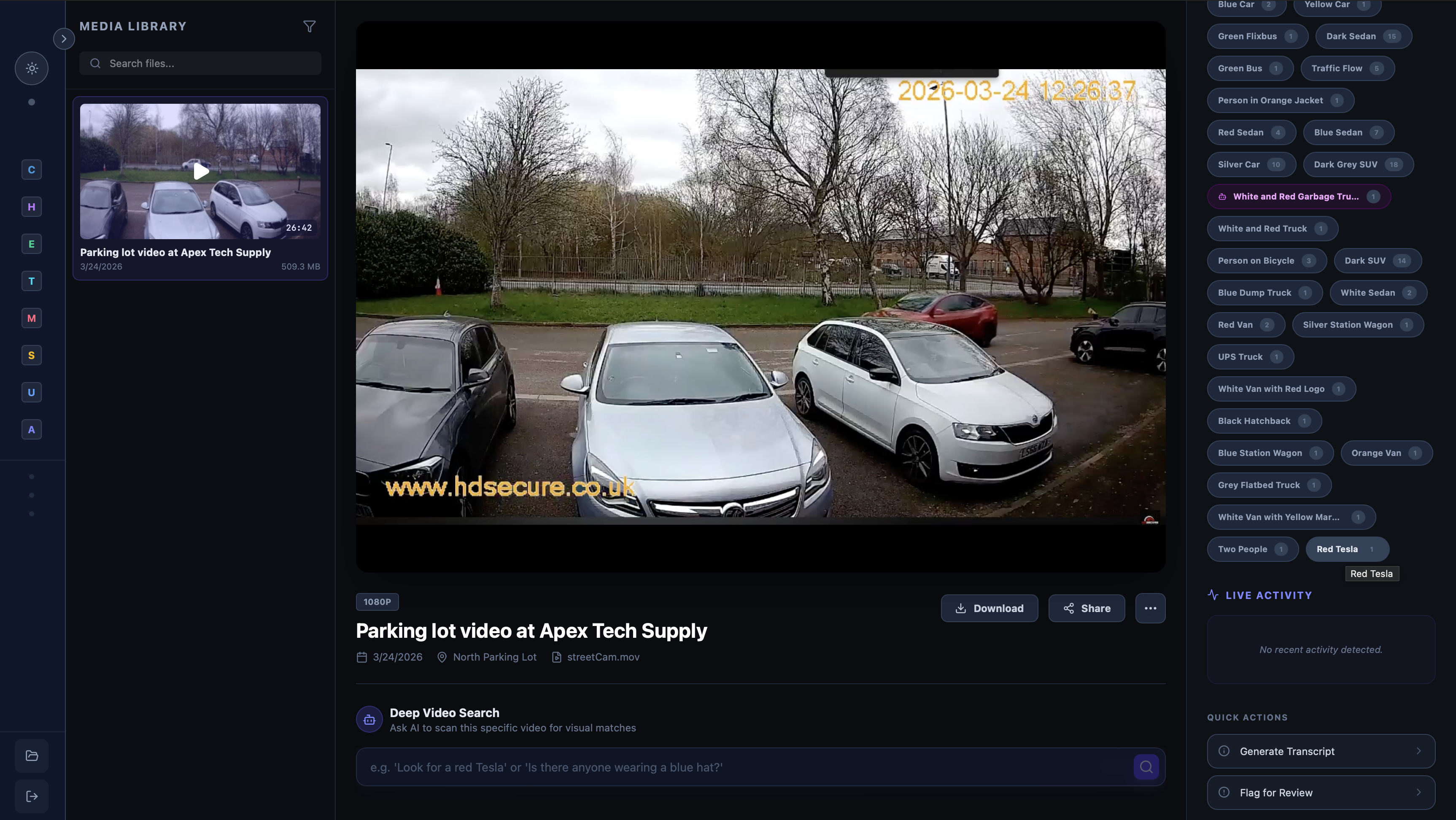 Deep Video Search and Contradiction Interface